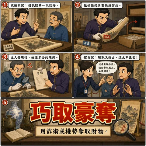 巧取豪奪成語漫畫縮圖