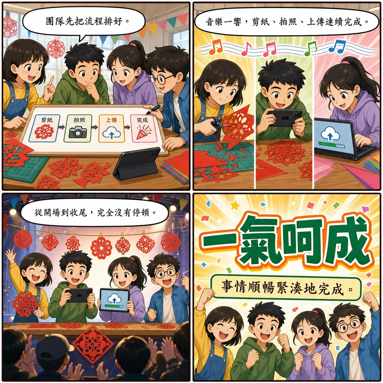 一氣呵成的 AI 生成成語漫畫