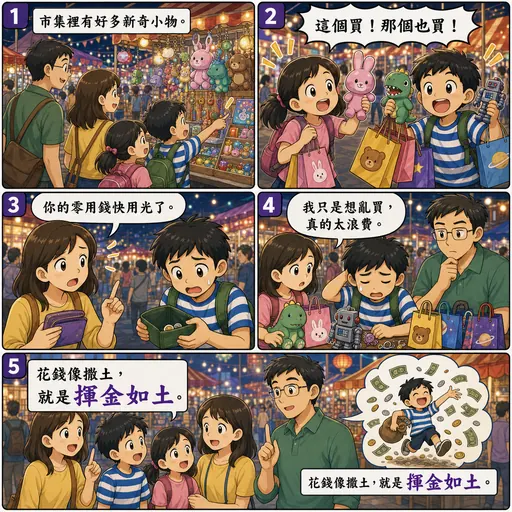 揮金如土成語漫畫縮圖