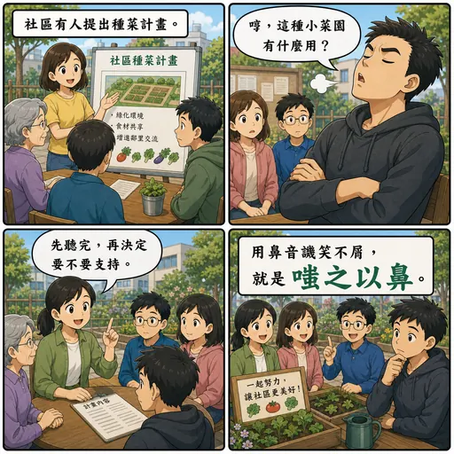 嗤之以鼻成語漫畫縮圖