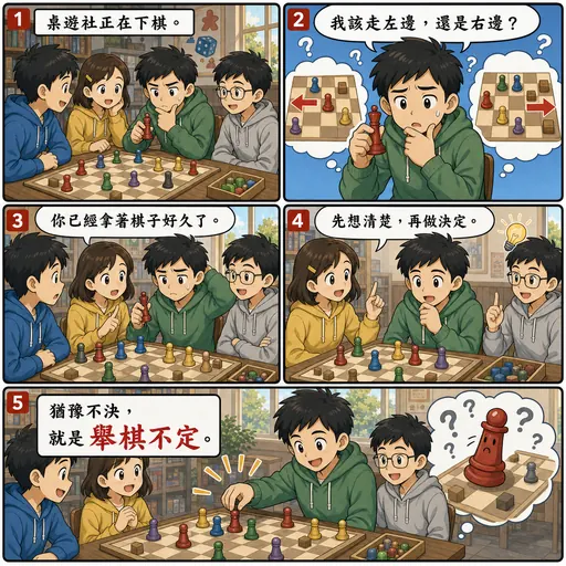 舉棋不定成語漫畫縮圖