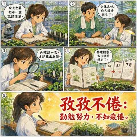孜孜不倦成語漫畫縮圖