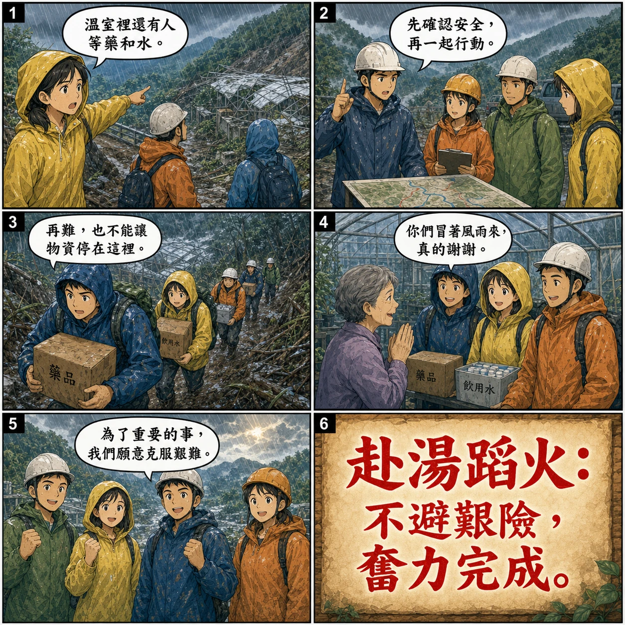 赴湯蹈火的 AI 生成成語漫畫