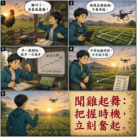 聞雞起舞成語漫畫縮圖