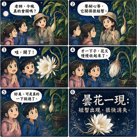 曇花一現成語漫畫縮圖