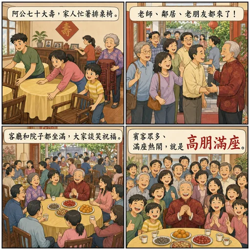 高朋滿座成語漫畫縮圖
