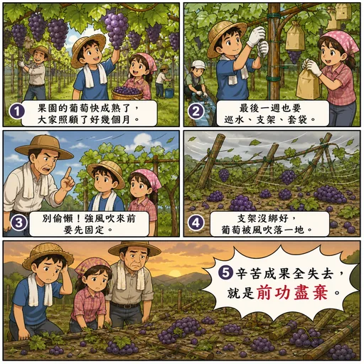 前功盡棄成語漫畫縮圖