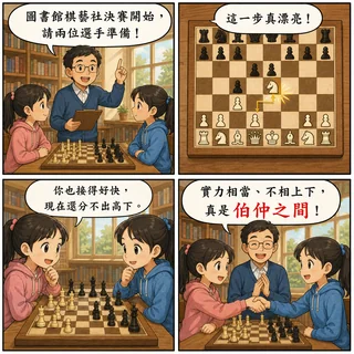 伯仲之間成語漫畫縮圖