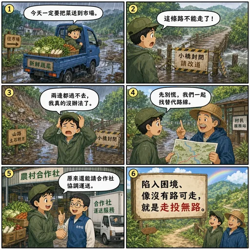 走投無路成語漫畫縮圖