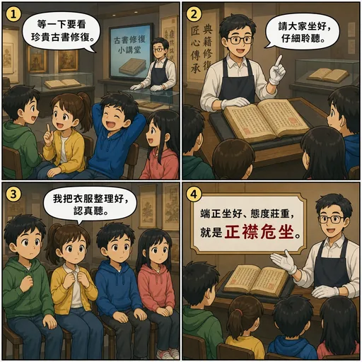 正襟危坐成語漫畫縮圖