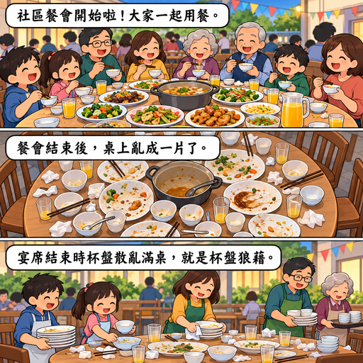 杯盤狼藉成語漫畫縮圖