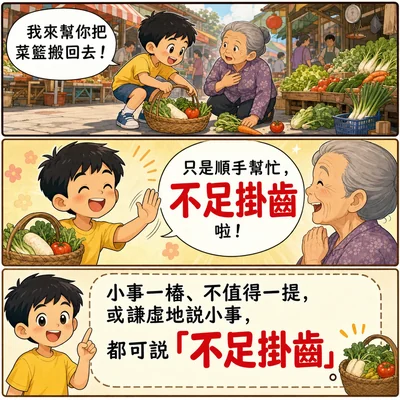 不足掛齒成語漫畫縮圖