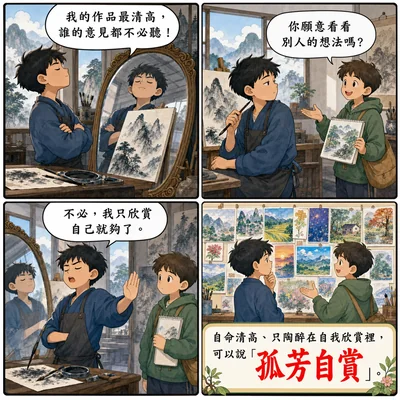 孤芳自賞成語漫畫縮圖