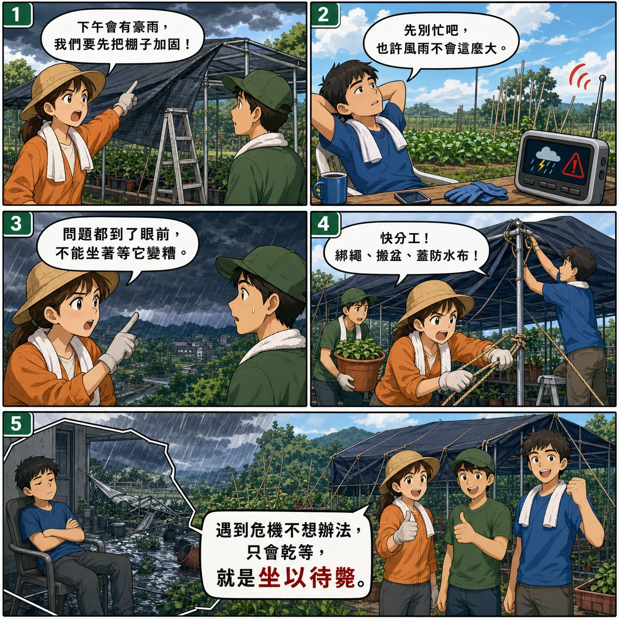 坐以待斃的 AI 生成成語漫畫
