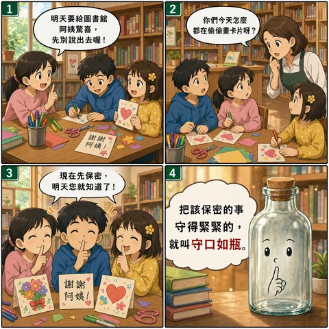 守口如瓶成語漫畫縮圖