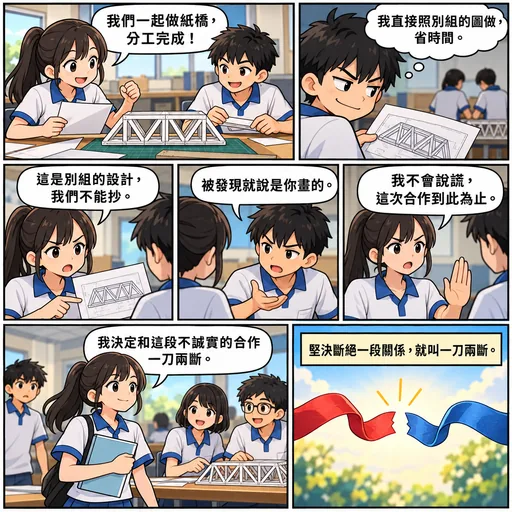 一刀兩斷成語漫畫縮圖