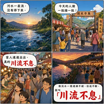 川流不息成語漫畫縮圖