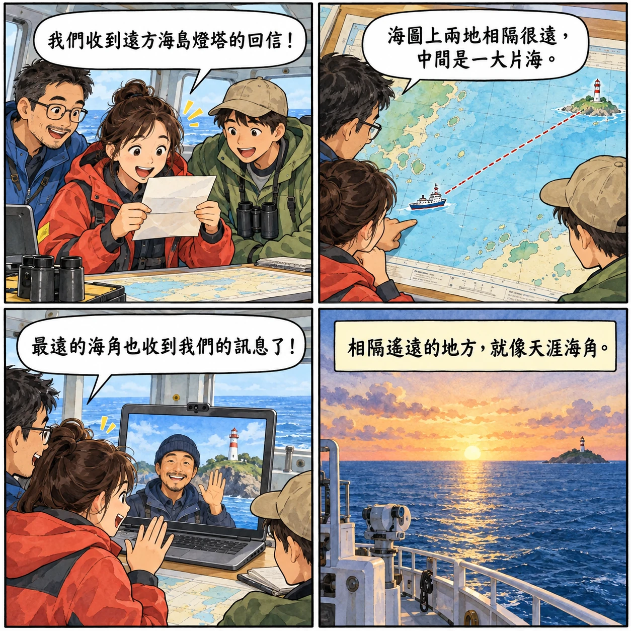 天涯海角的 AI 生成成語漫畫