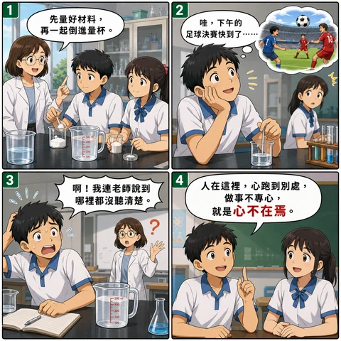心不在焉成語漫畫縮圖