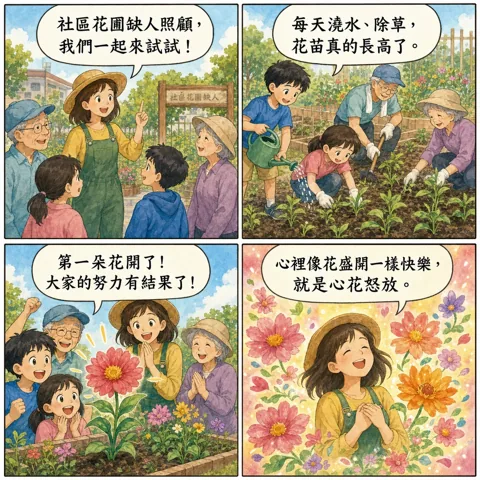 心花怒放成語漫畫縮圖