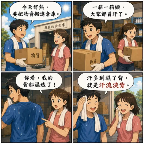 汗流浹背成語漫畫縮圖