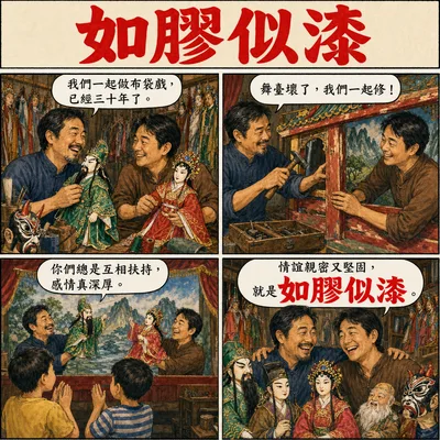 如膠似漆成語漫畫縮圖