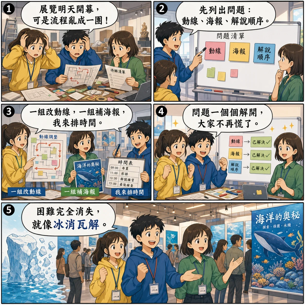 冰消瓦解的 AI 生成成語漫畫