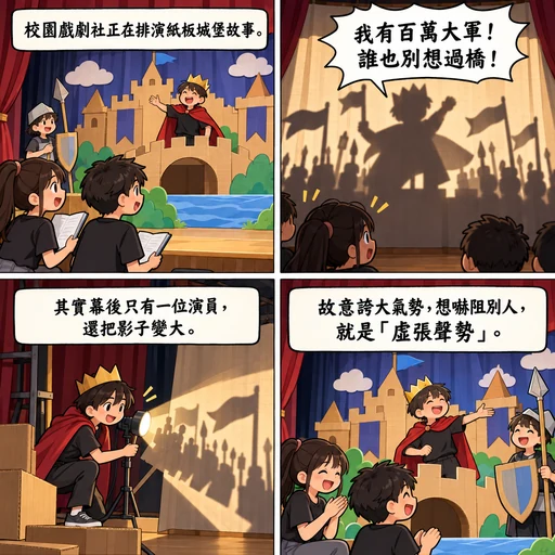 虛張聲勢成語漫畫縮圖