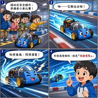 風馳電掣成語漫畫縮圖