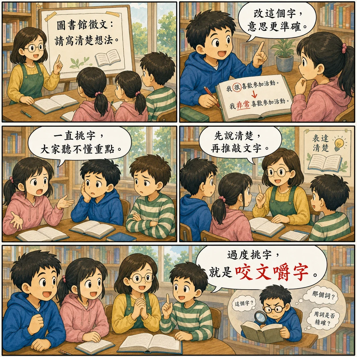 咬文嚼字的 AI 生成成語漫畫