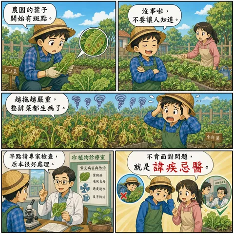 諱疾忌醫成語漫畫縮圖