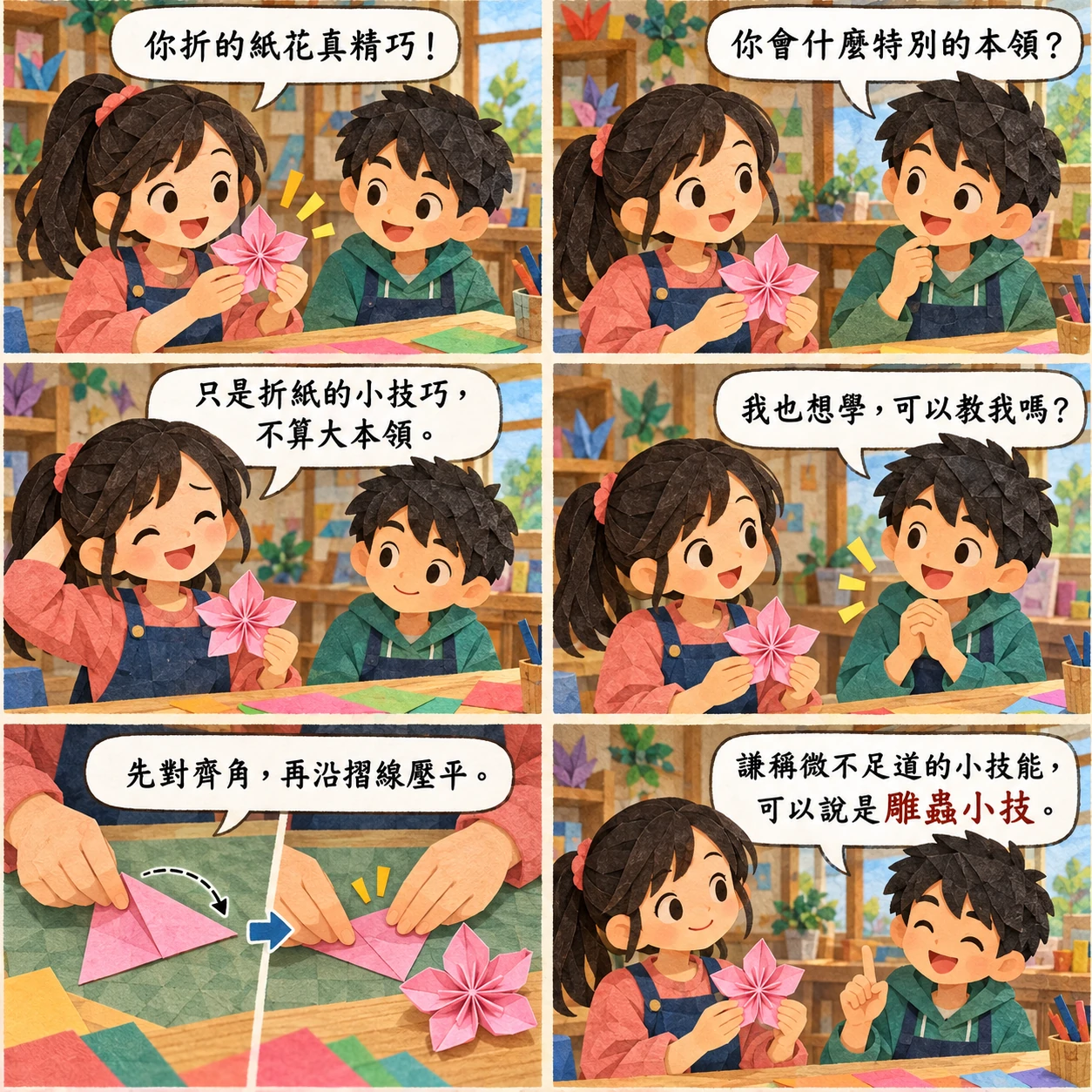 雕蟲小技的 AI 生成成語漫畫
