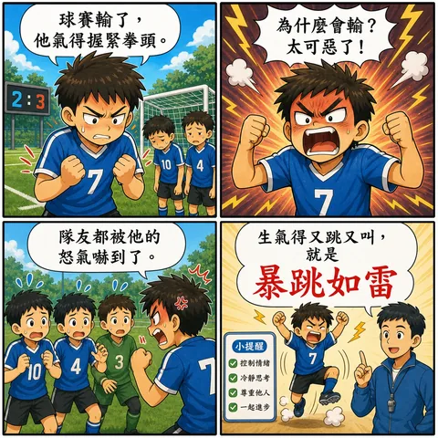 暴跳如雷成語漫畫縮圖