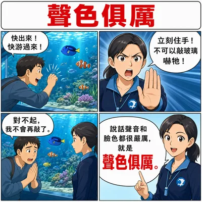 聲色俱厲成語漫畫縮圖
