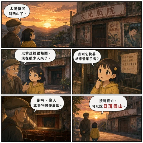 日薄西山成語漫畫縮圖