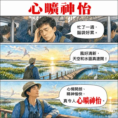 心曠神怡成語漫畫縮圖
