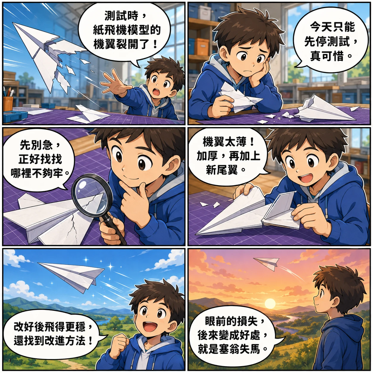 塞翁失馬的 AI 生成成語漫畫