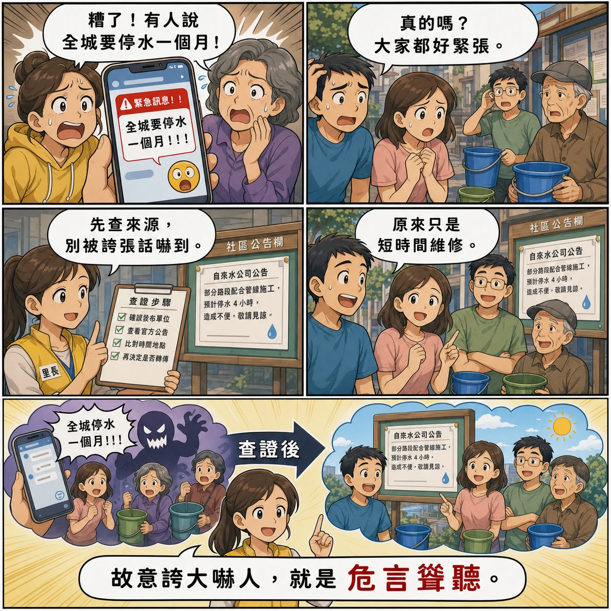 危言聳聽的 AI 生成成語漫畫