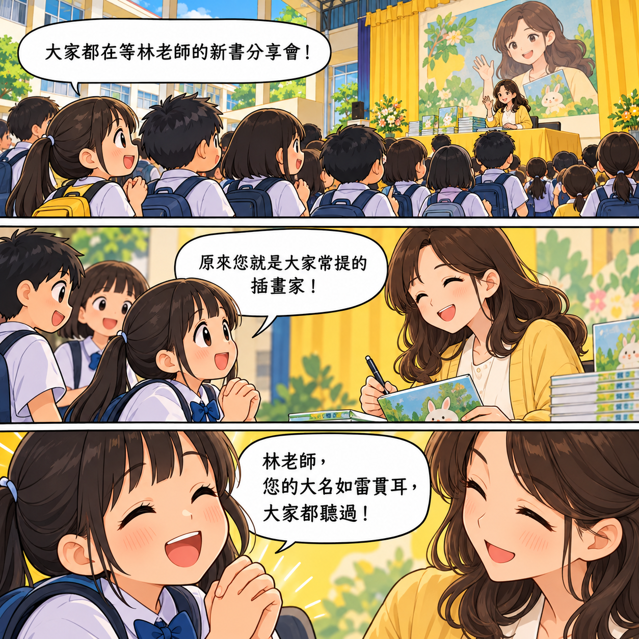 如雷貫耳的 AI 生成成語漫畫