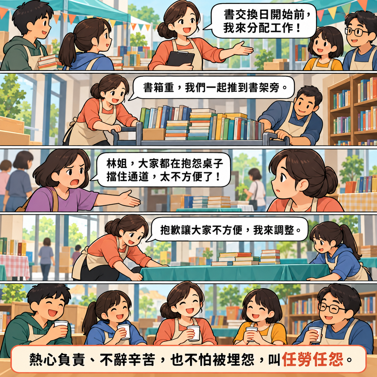 任勞任怨的 AI 生成成語漫畫