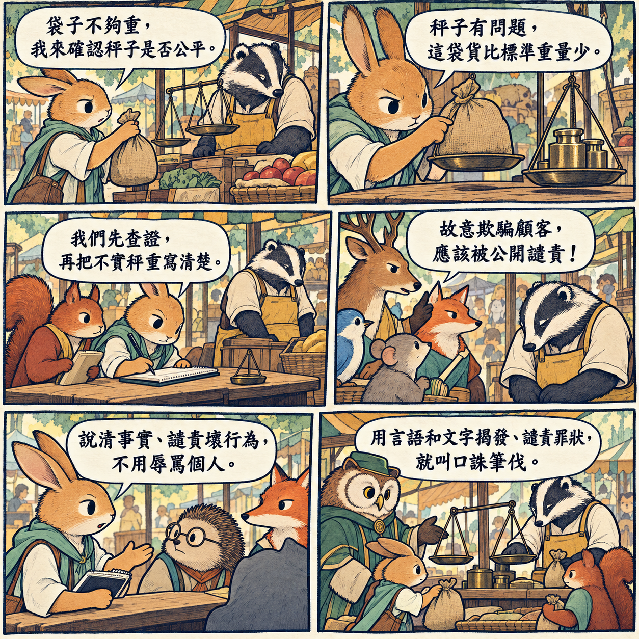 口誅筆伐的 AI 生成成語漫畫