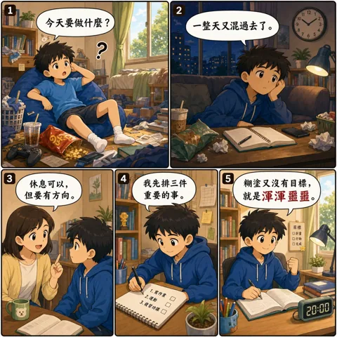渾渾噩噩成語漫畫縮圖