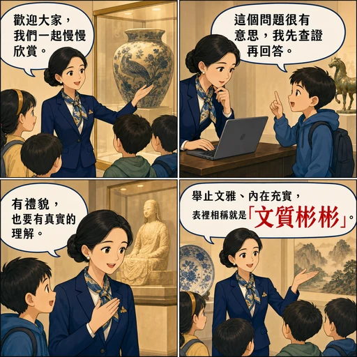 文質彬彬成語漫畫縮圖