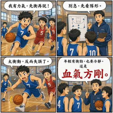 血氣方剛成語漫畫縮圖