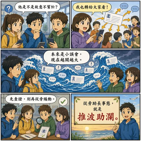 推波助瀾成語漫畫縮圖