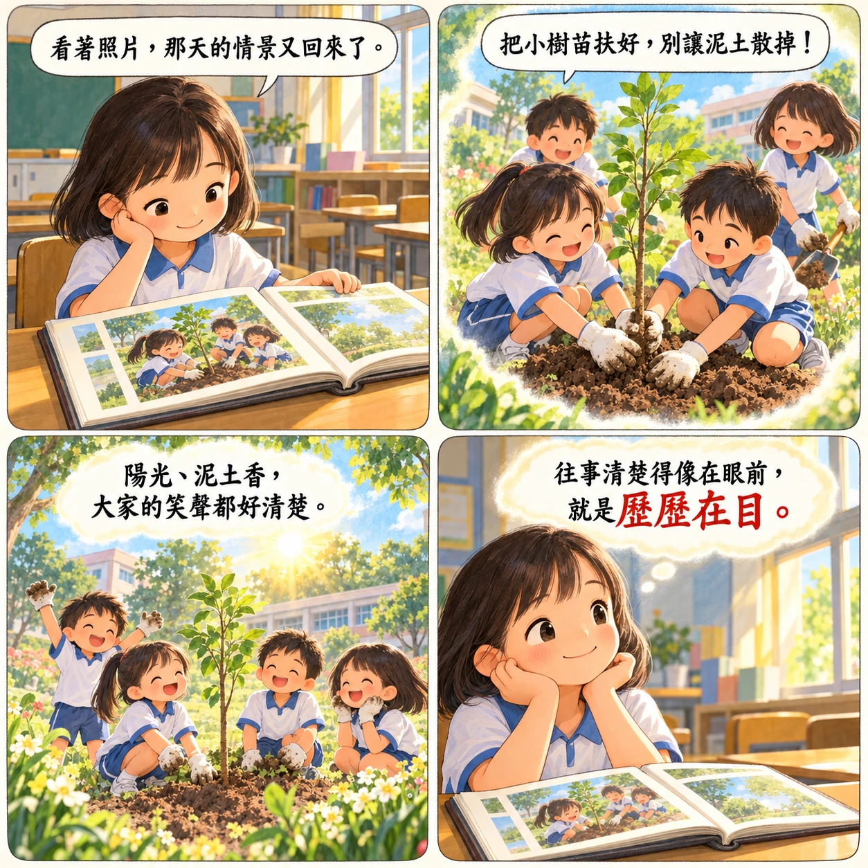 歷歷在目的 AI 生成成語漫畫