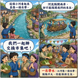 一衣帶水成語漫畫縮圖