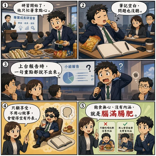 腦滿腸肥成語漫畫縮圖