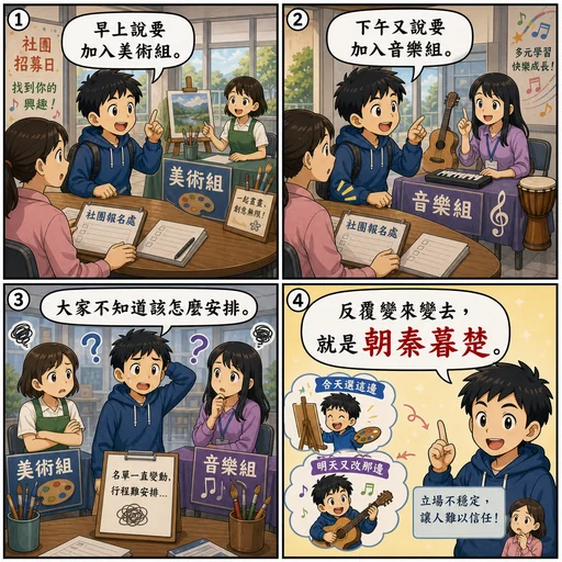 朝秦暮楚成語漫畫縮圖