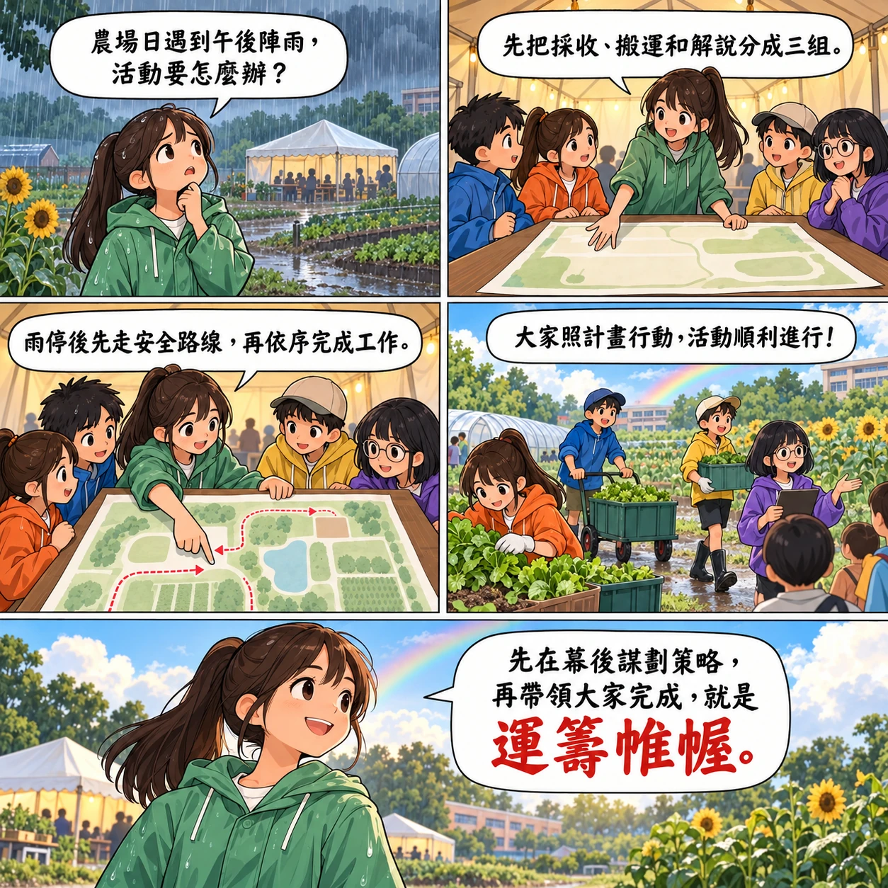 運籌帷幄的 AI 生成成語漫畫